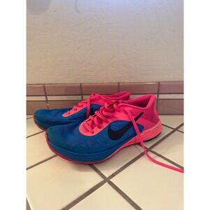 Nike LunarLon Running Shoes Blue‎ Pink Women's Sneakers Athletic